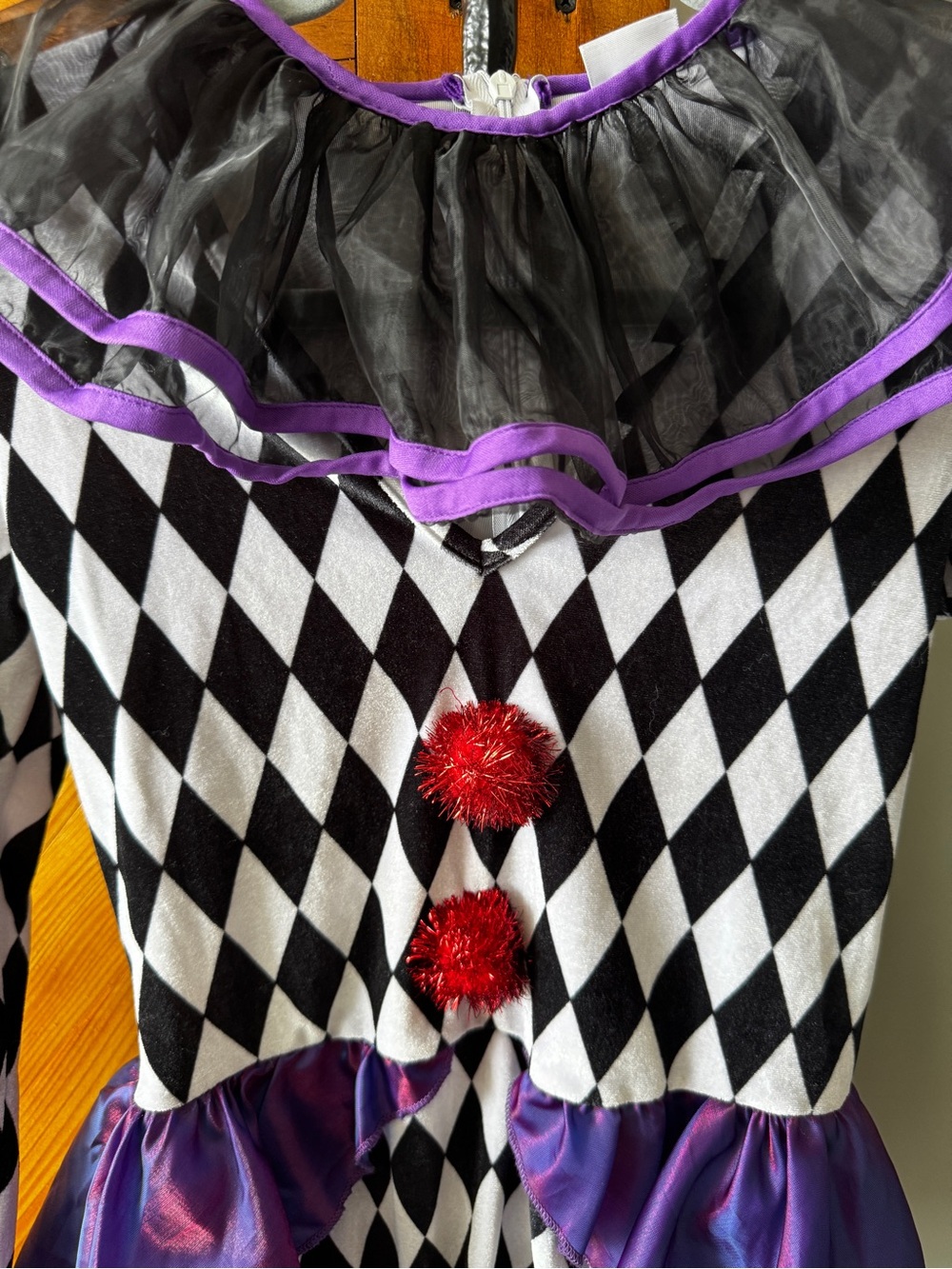 Spirit Halloween Women’s Clown Costume Bodysuit Skirt Headband S - Picture 3 of 10